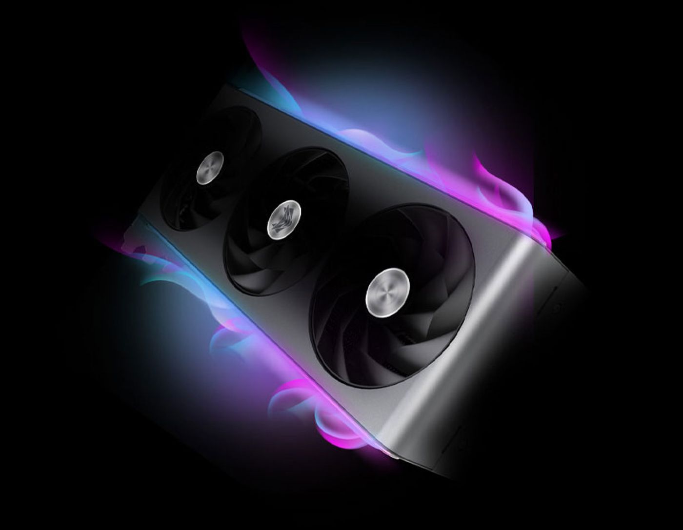 Dual ARGB light bar on graphics card shroud