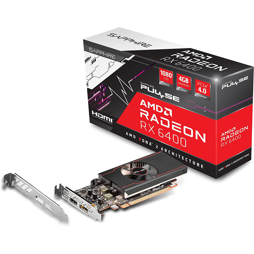 SAPPHIRE Pulse AMD Radeon RX 6400 4GB GDDR6 - High-Performance