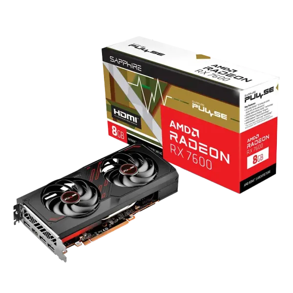 SAPPHIRE Pulse RX 7600 8GB GDDR6 - Ultimate Gaming Graphics | Evetech