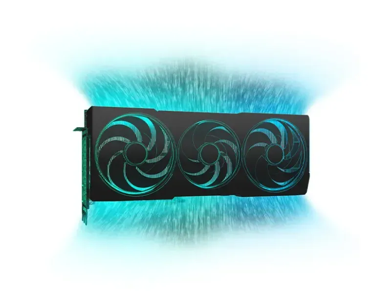 Cooling system with axial fan and heatsink for high-performance GPU