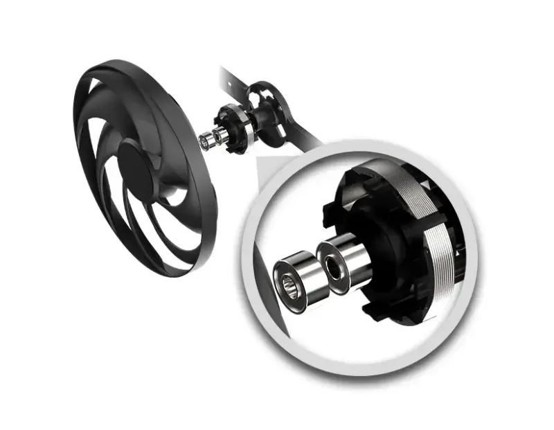 Dual Ball Bearing Fans with extended lifespan and quiet operation