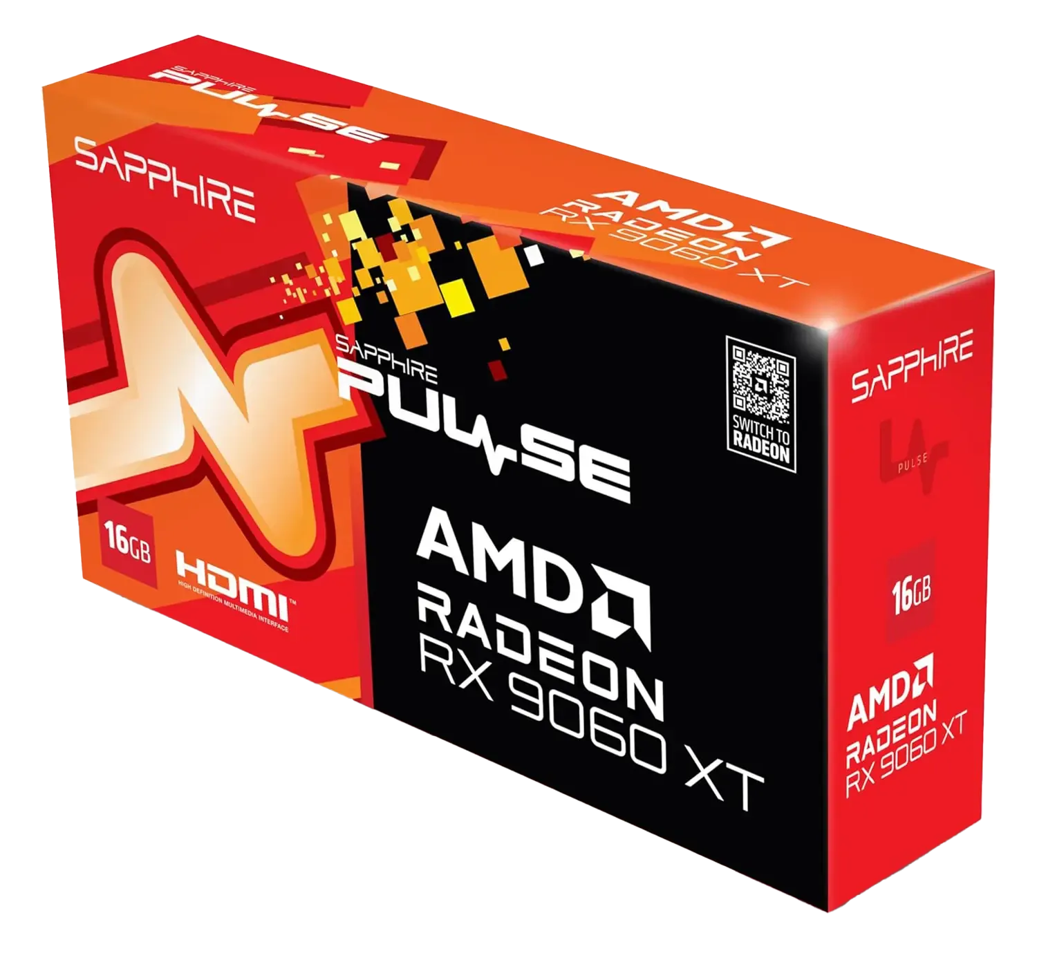 【納品書有】Sapphire Radeon RX 9060 XT 16GB SAPPHIRE RX 9060 XT 16GB Pulse Gaming Graphics Card | Evetech