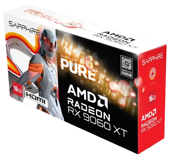 SAPPHIRE RX 9060 XT 16GB White Gaming Graphics Card | Evetech SAPPHIRE RX 9060 XT 16GB White Gaming Graphics Card | Evetech