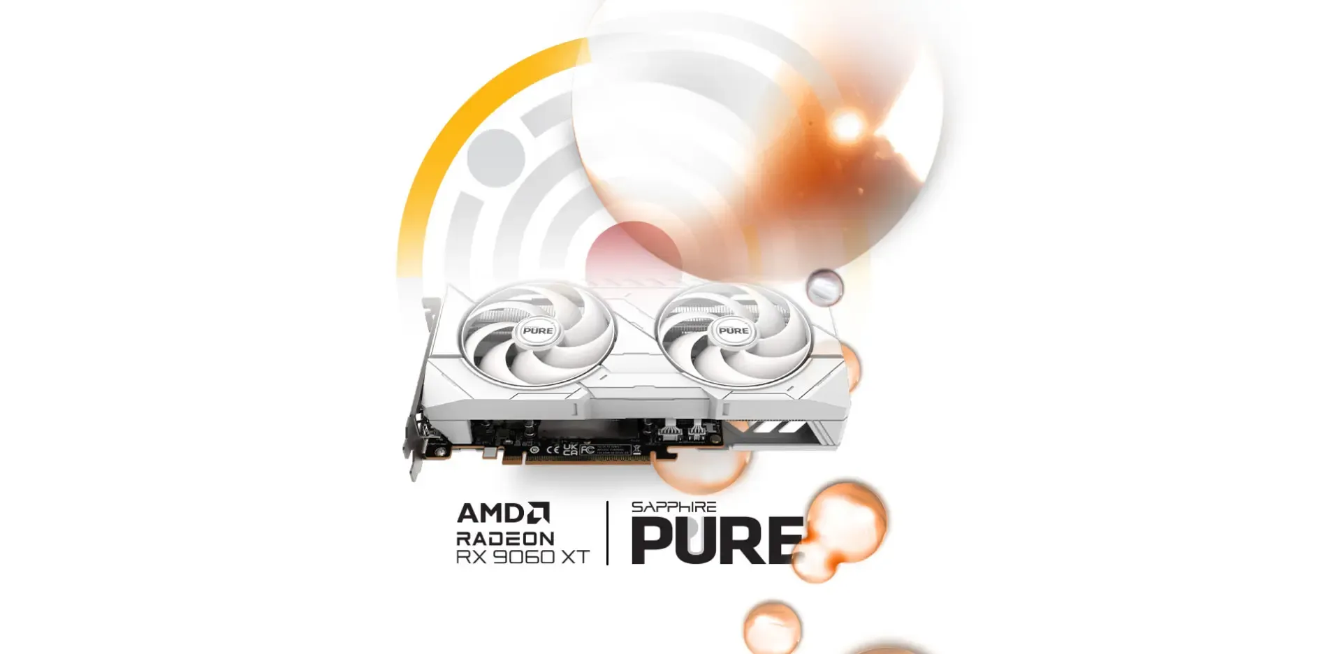 SAPPHIRE PULSE AMD Radeon RX 9070 XT <strong>Graphics Card</strong> Side View with Advanced Cooling System