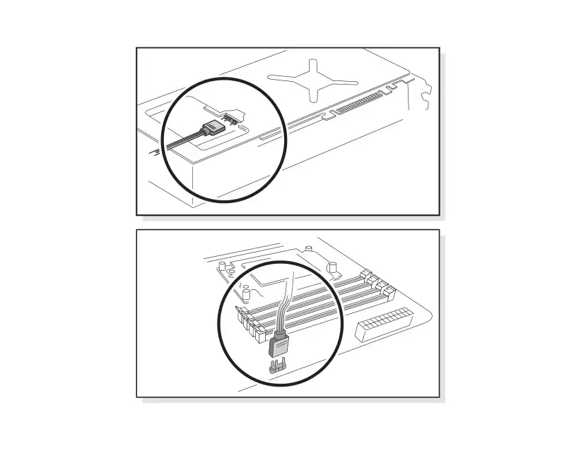 Image demonstrating external RGB synchronization between GPU and motherboard
