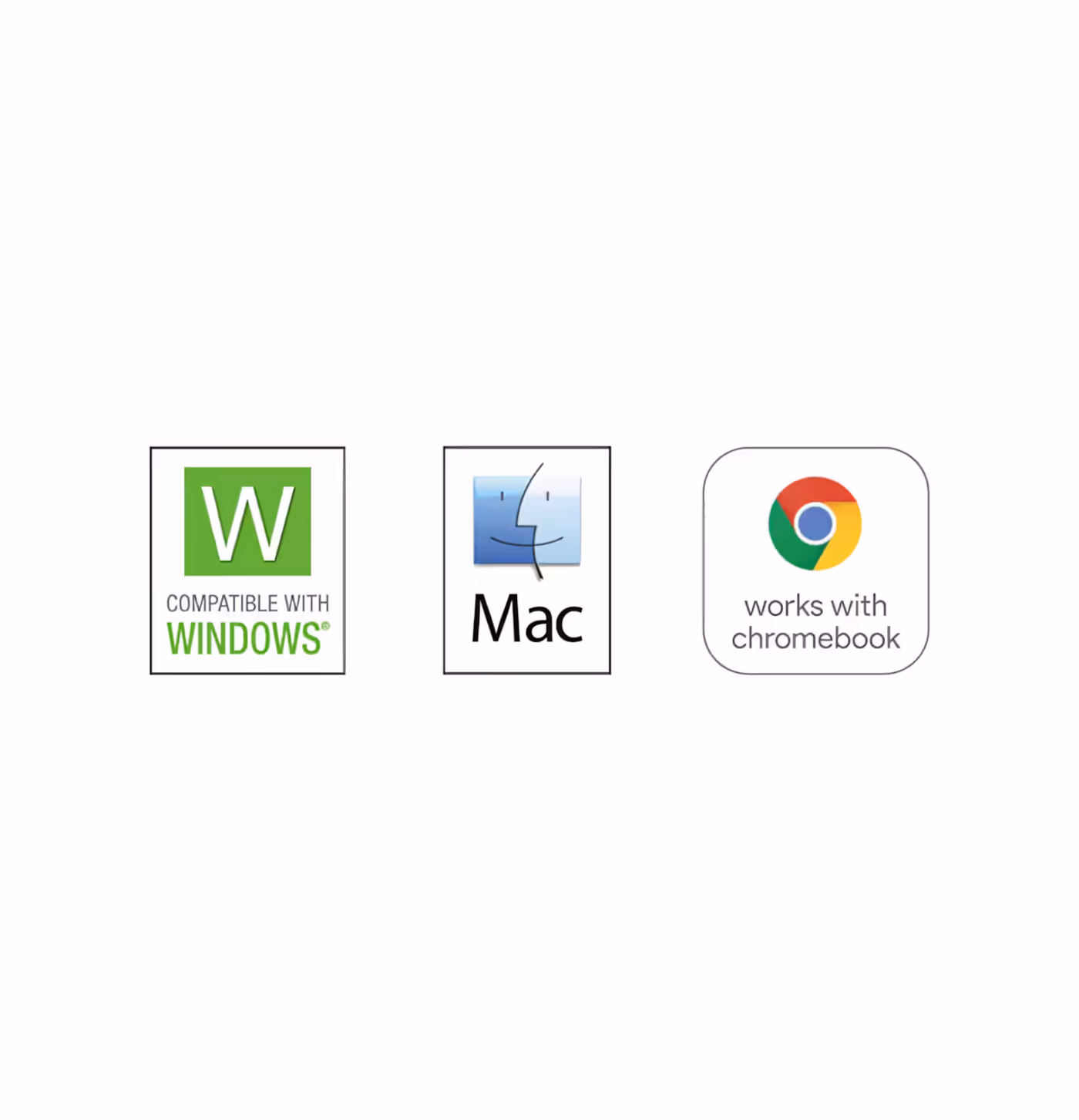 Logos highlighting Seagate expansion drive compatibility with Windows, Mac, and Chromebook operating systems.