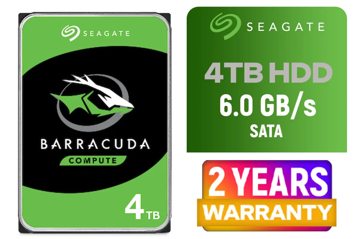 Seagate BarraCuda ST4000DM004 4TB 256MB Cache HDD | Evetech
