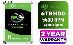 Seagate BarraCuda 6TB (ST6000DM003) 256MB Cache HDD | Evetech