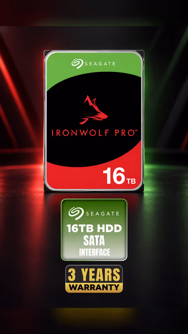 Seagate Ironwolf Pro 16TB 3.5'' Enterprise NAS Internal Hard Disk Drive
