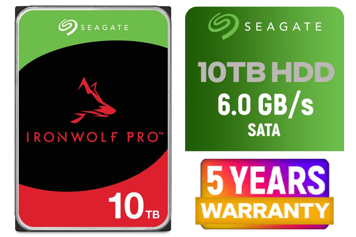 Seagate Ironwolf Pro ST10000NT001 10TB 7200RPM NAS Drive | Evetech