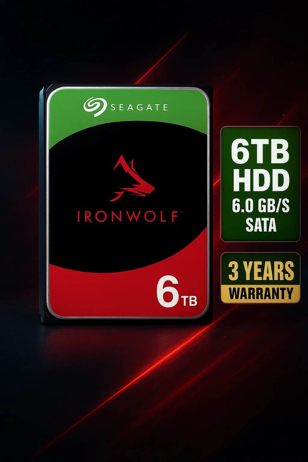 Seagate Ironwolf ST6000VN006 6TB NAS HDD — 256MB Cache | Evetech