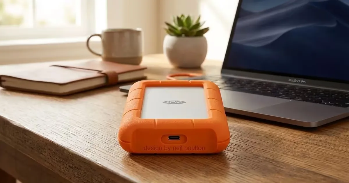 Seagate LaCie Rugged 4TB USB-C Portable Hard Drive — Durable