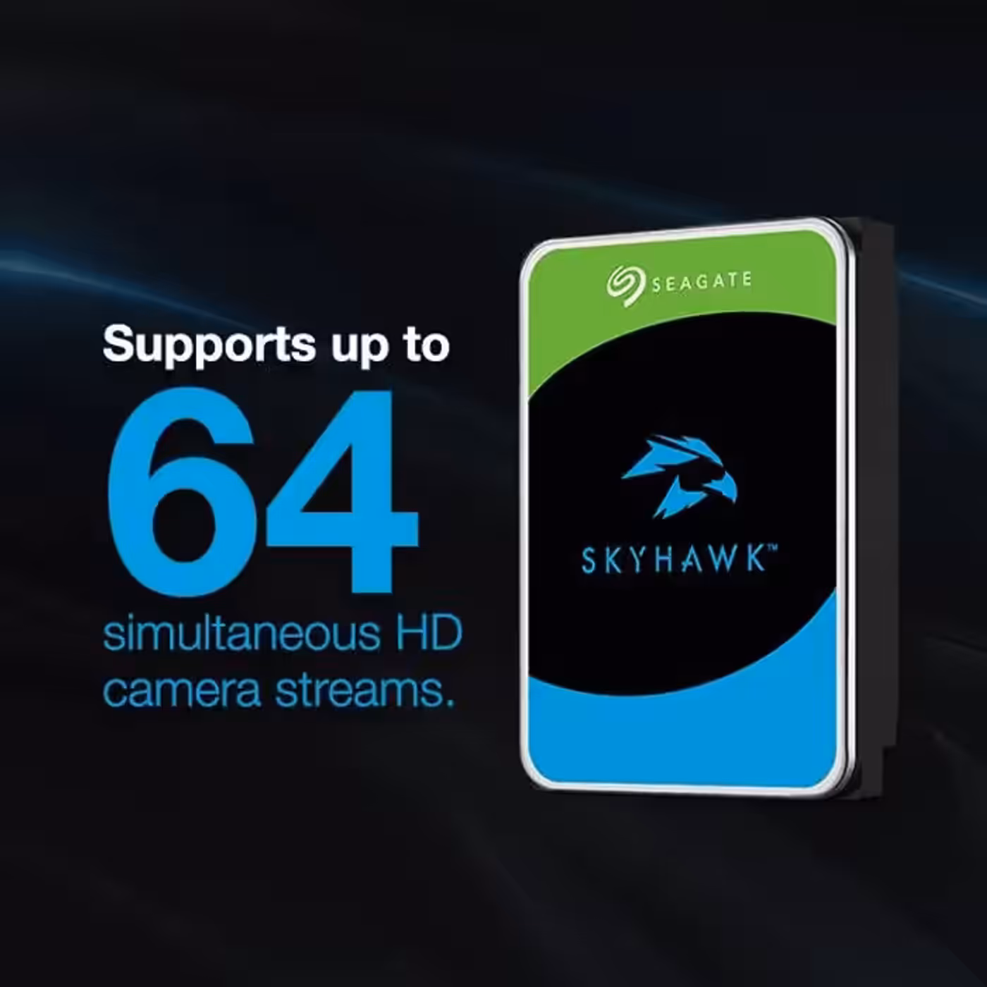 SkyHawk HDD supports up to 64 HD security camera streams