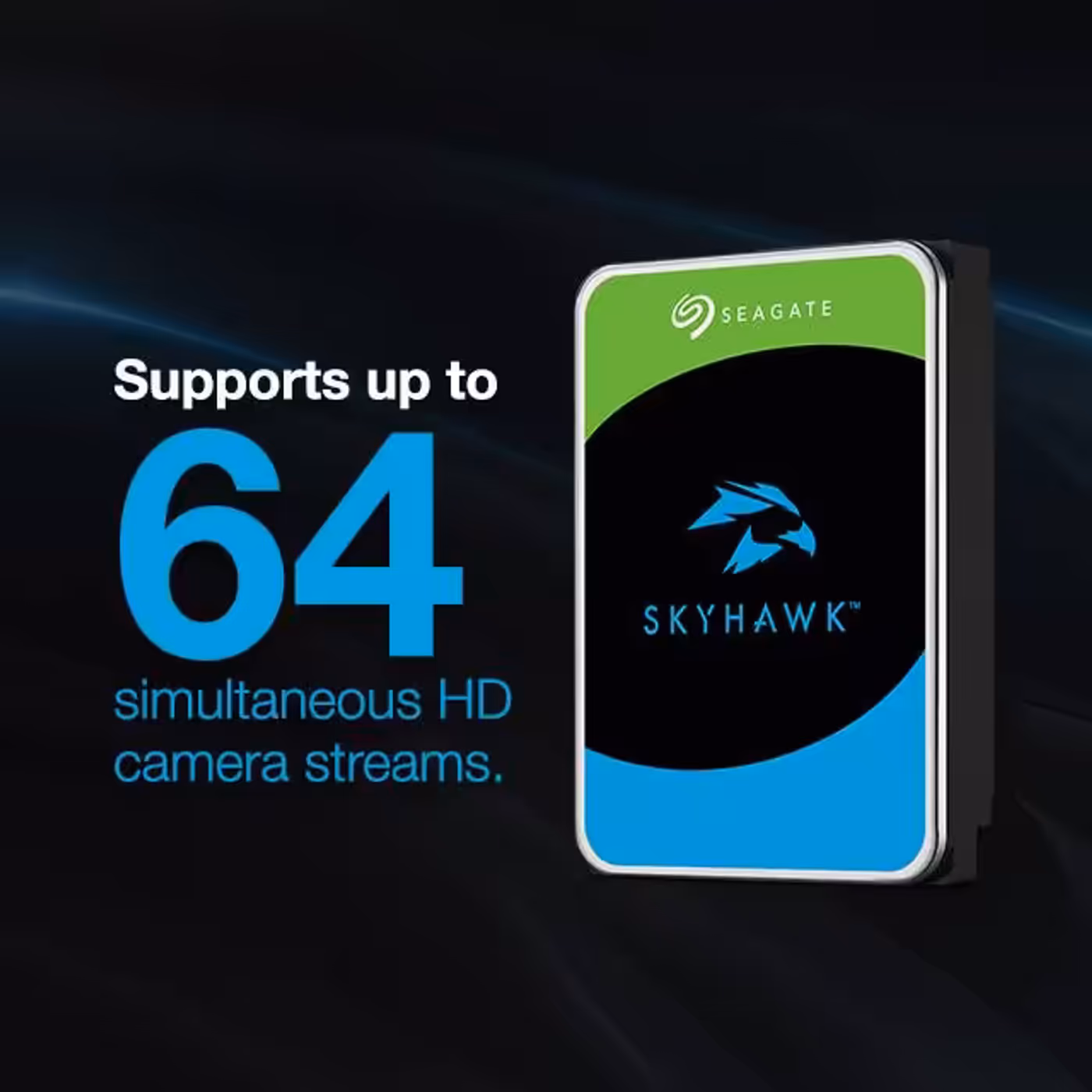 SkyHawk drive managing simultaneous 64 HD camera video streams