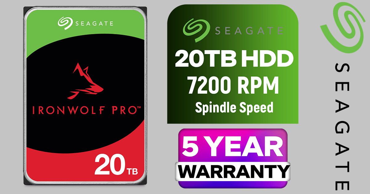 Seagate ST20000NT001 20TB IronWolf Pro NAS Hard Drive | Evetech
