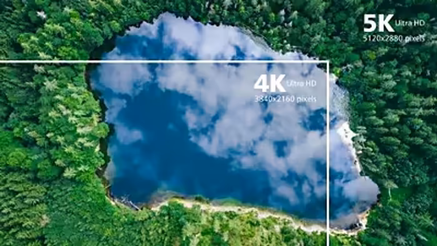Display showcasing 5K Ultra HD 5120 x 2880 resolution for ultraclear image quality