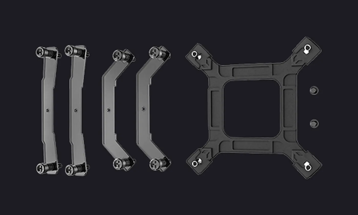 AMD and Intel compatible CPU cooler showing supported platform integration