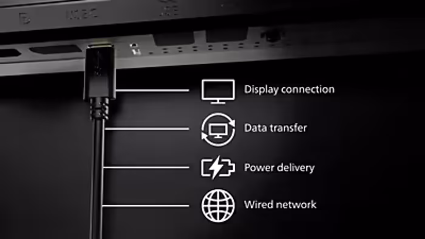 USB-C to RJ-45 connection for secure networking and power delivery