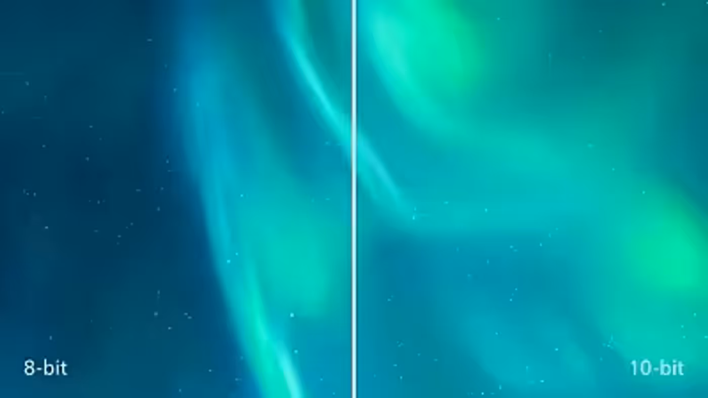 Display screen showing 1.07 billion colors for fine gradation and detail