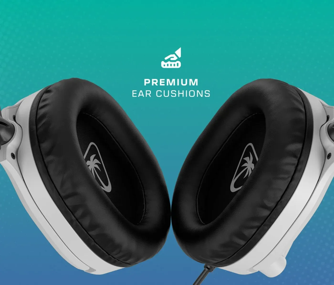 Close-up of premium synthetic leather ear cushions providing comfort and noise isolation