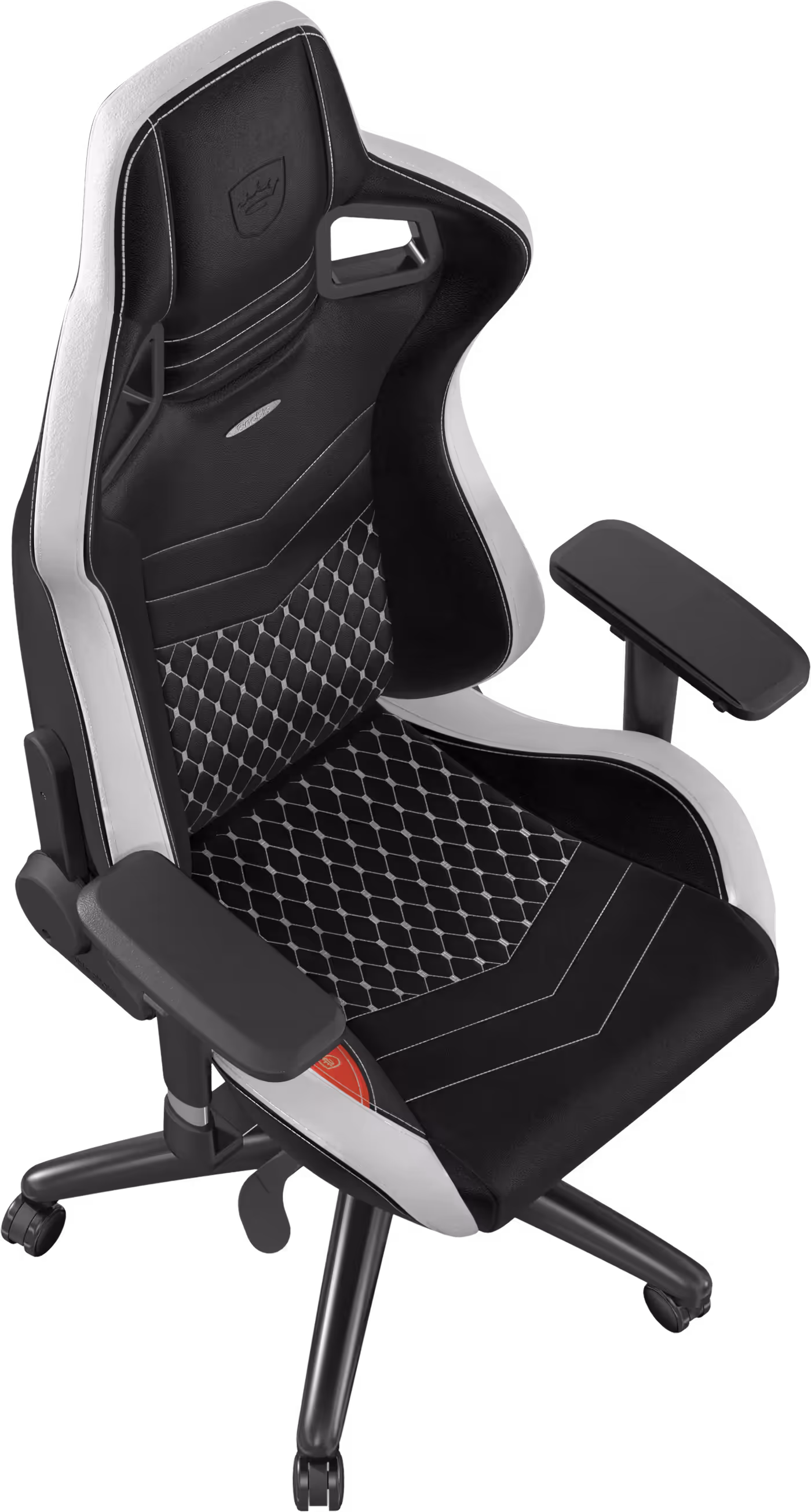 The ergonomic design of the noblechairs EPIC RL focusing on comfort.