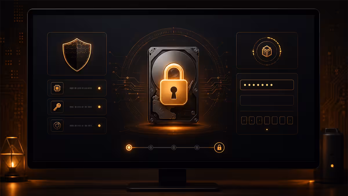 Laptop disk encryption