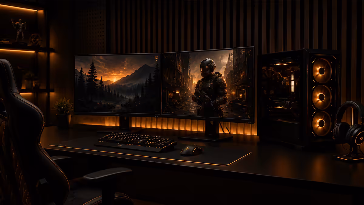 Dual monitor gaming setup