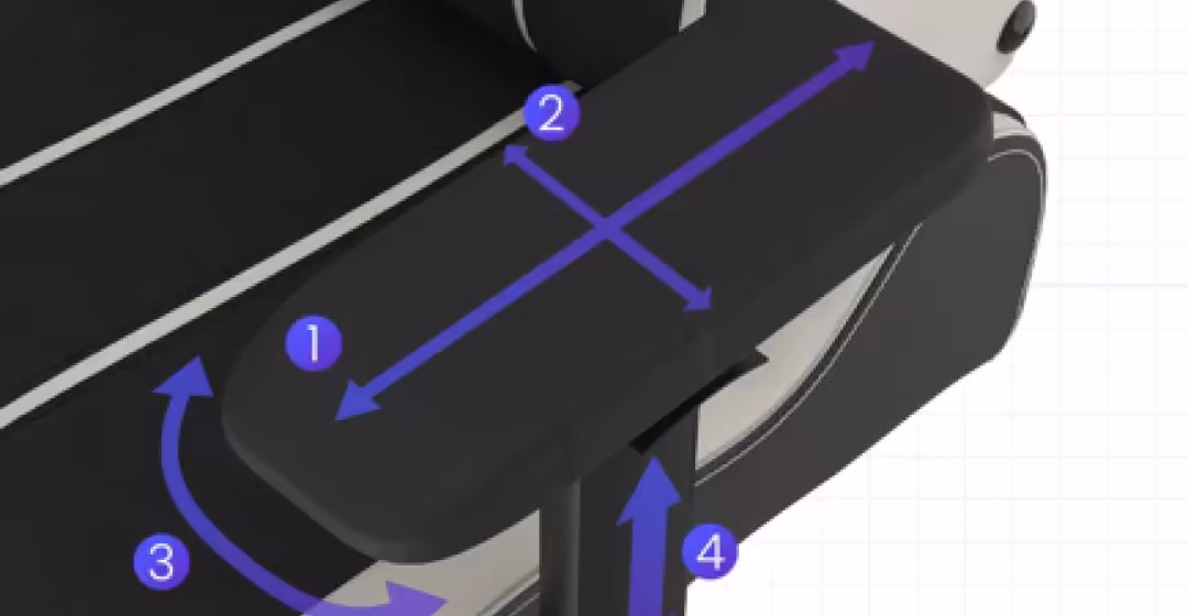 4D Armrests for Ultimate Support