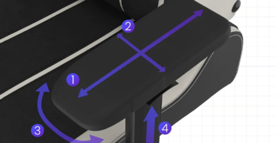 4D Armrests of Vertagear PL4800 Gaming Chair