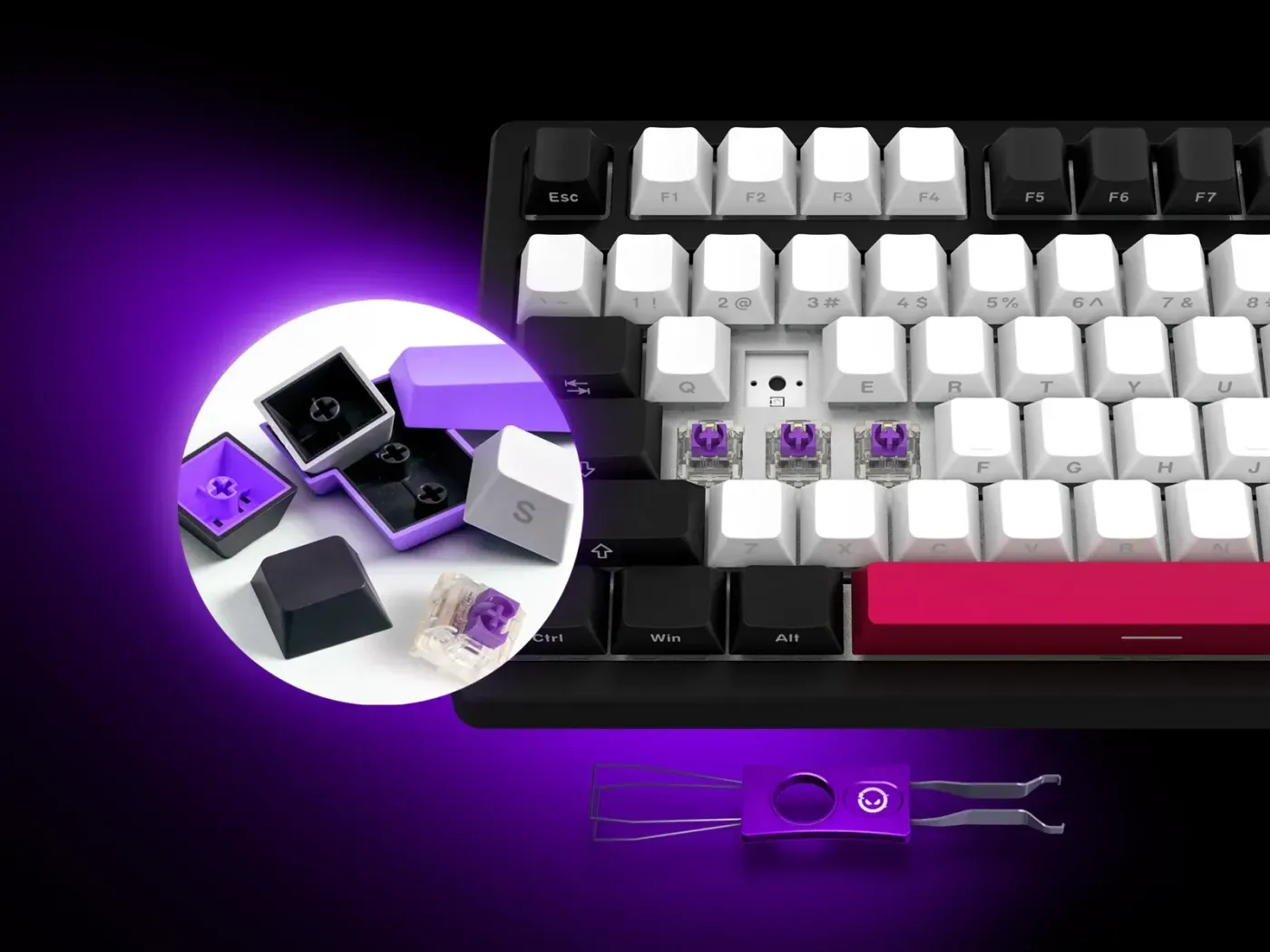 Hot-swappable mechanical keyboard switches without soldering requirement