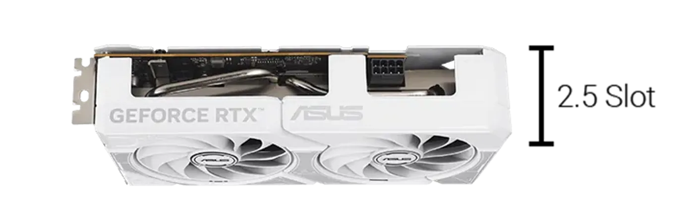Graphics card 2.5-slot design compatible with small-form-factor builds