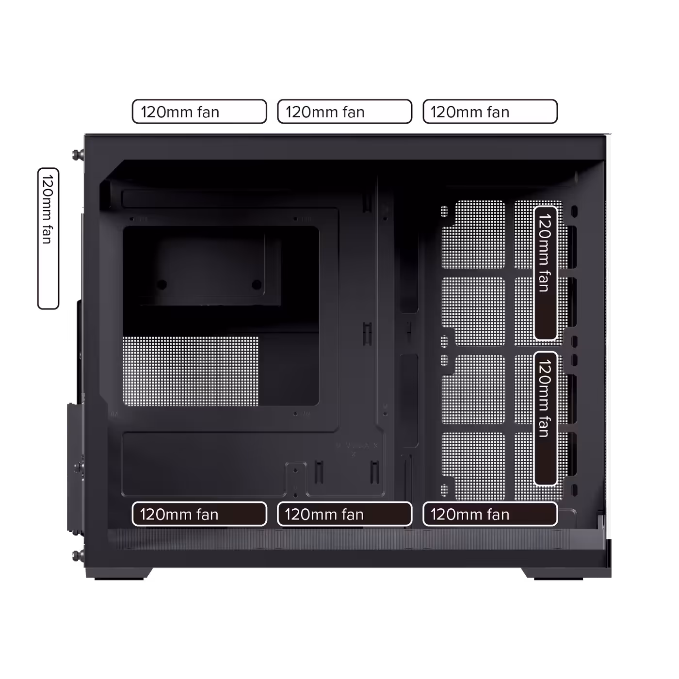 Internal fan mounting configuration for the SM300 chassis