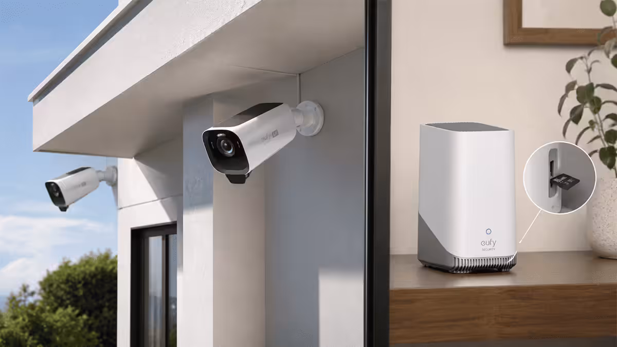 Eufy HomeBase 3 with 2 cameras installed