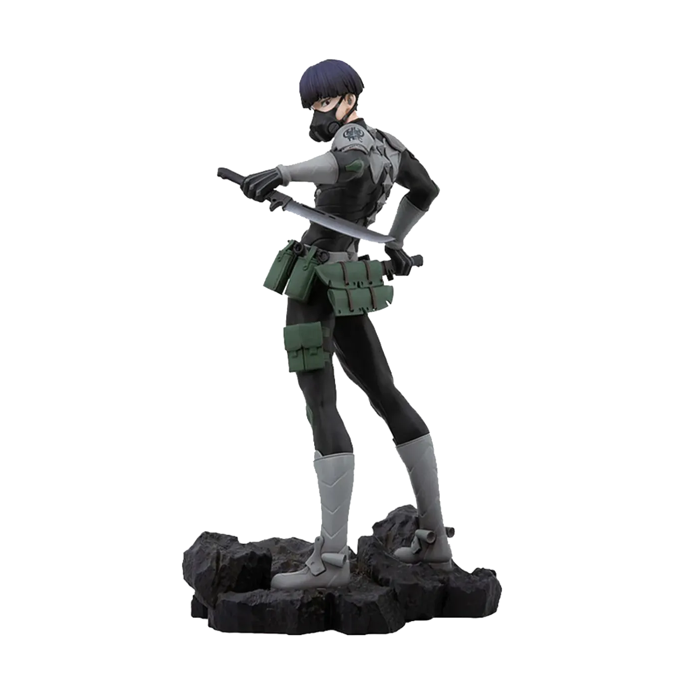 Soshiro Hoshina 1/7 scale figure shown on its rubble-strewn display base