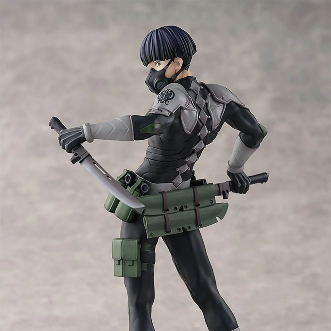 Detail view of Soshiro Hoshina's dual swords and Defense Force suit texturing