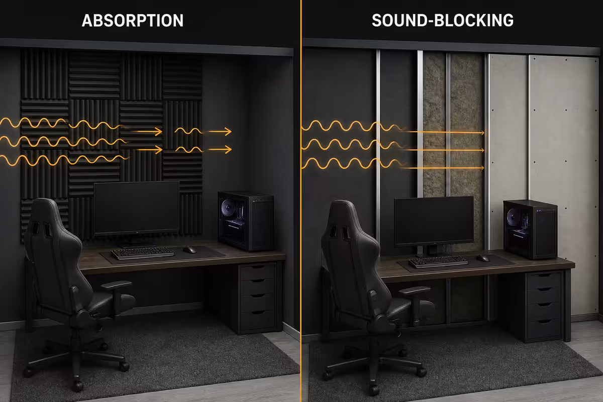 Absorption vs sound-blocking - the distinction that ends the confusion