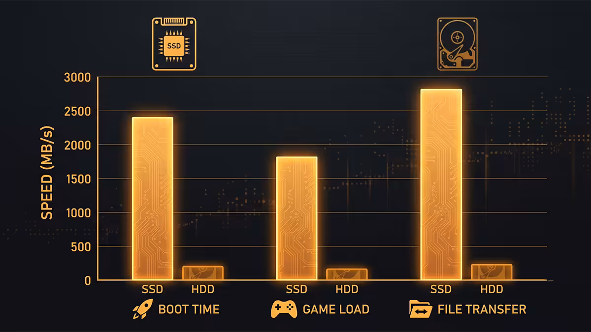 SSD vs HDD speed comparison