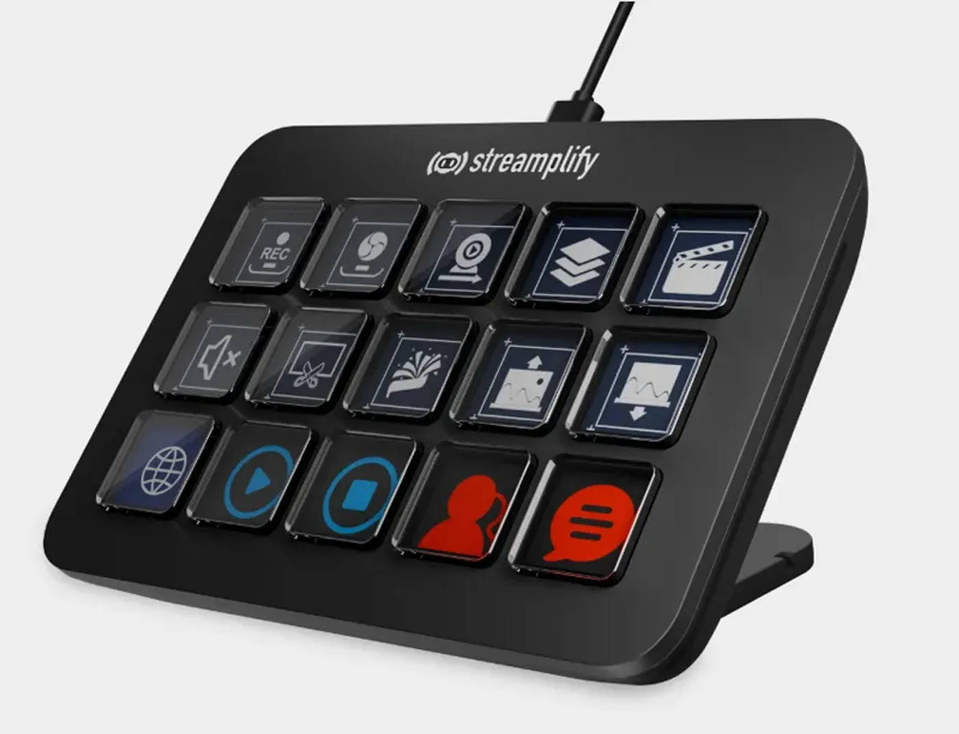 Streamplify Streaming Deck One featuring 15 customizable programmable LCD keys for stream control