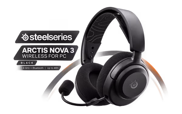 SteelSeries Arctis Nova 3 Wireless PC Headset - Black - image 1 SteelSeries Arctis Nova 3 Wireless PC Headset - Black - image 1