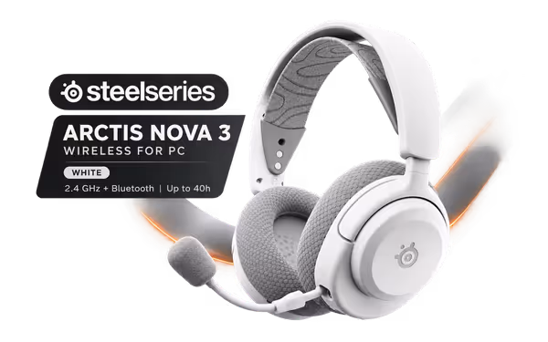 SteelSeries Arctis Nova 3 Wireless PC Headset - White - image 1 SteelSeries Arctis Nova 3 Wireless PC Headset - White - image 1