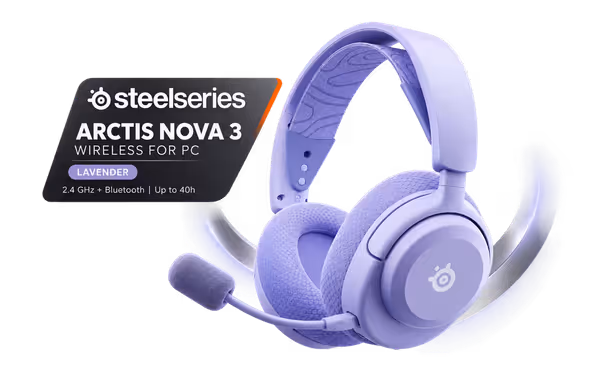 SteelSeries Arctis Nova 3 Wireless PC Headset - Lavender - image 1 SteelSeries Arctis Nova 3 Wireless PC Headset - Lavender - image 1