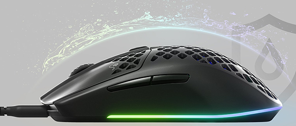 SteelSeries Aerox 3 Gaming Mouse with AquaBarrier Protection Mobile View