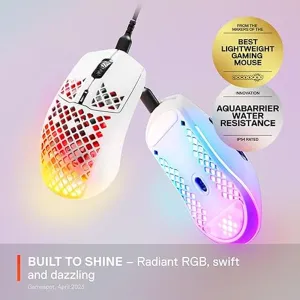 SteelSeries Aerox 3 Snow Gaming Mouse | 57g Lightweight - image 8
