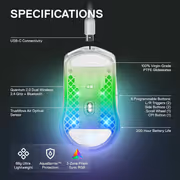 SteelSeries Aerox 3 Wireless Gen 2 Mouse - Ghost - image 8