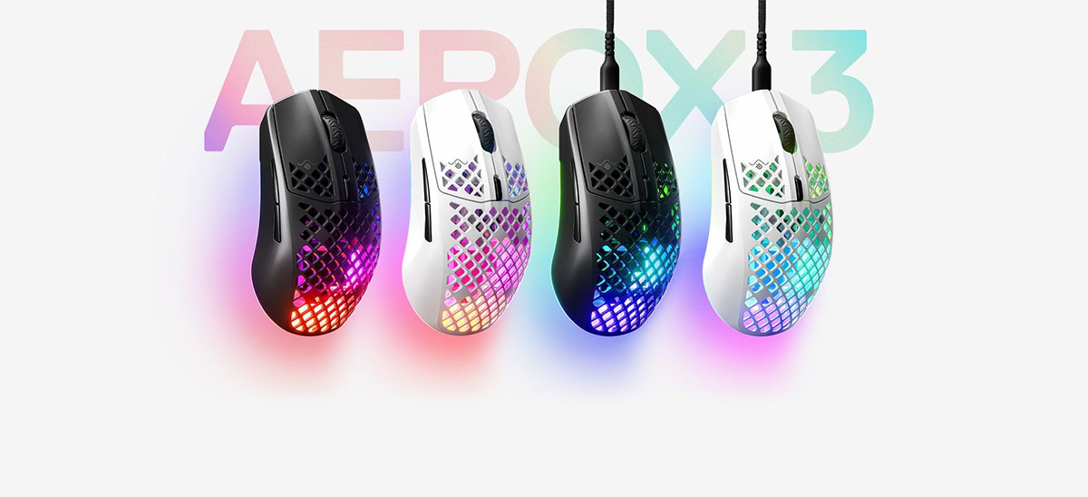 SteelSeries Aerox 3 Wireless 18,000 CPI Ultra-Light Gaming Mouse