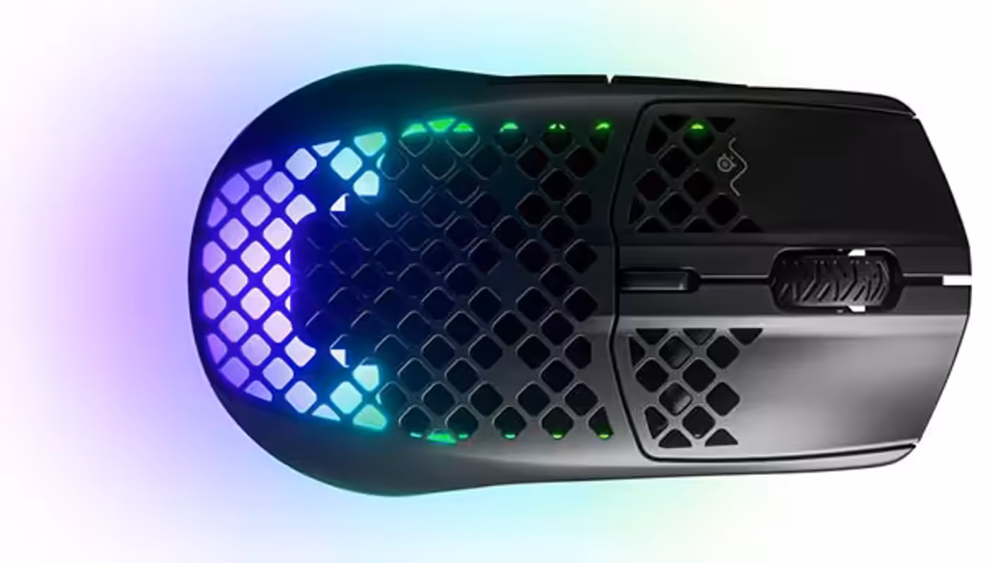 Side profile of the Aerox 3 Wireless showing its ergonomic shape