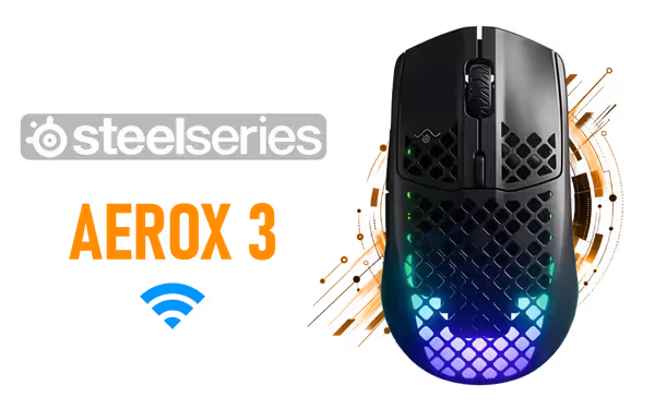 SteelSeries Aerox 3 Wireless Mouse — 18,000 CPI, 68g - image 1 SteelSeries Aerox 3 Wireless Mouse — 18,000 CPI, 68g - image 1