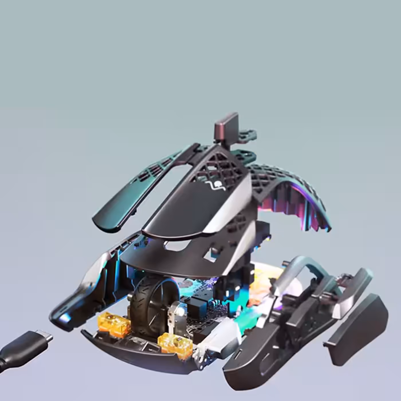 SteelSeries Aerox 5 Wireless Gaming Mouse side view