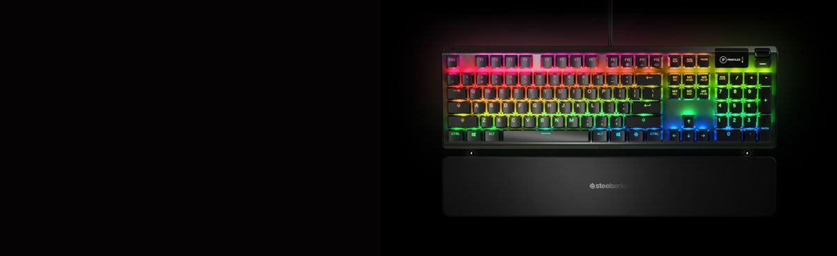 Steelseries APEX 5 Gaming Keyboard with a premium palm rest