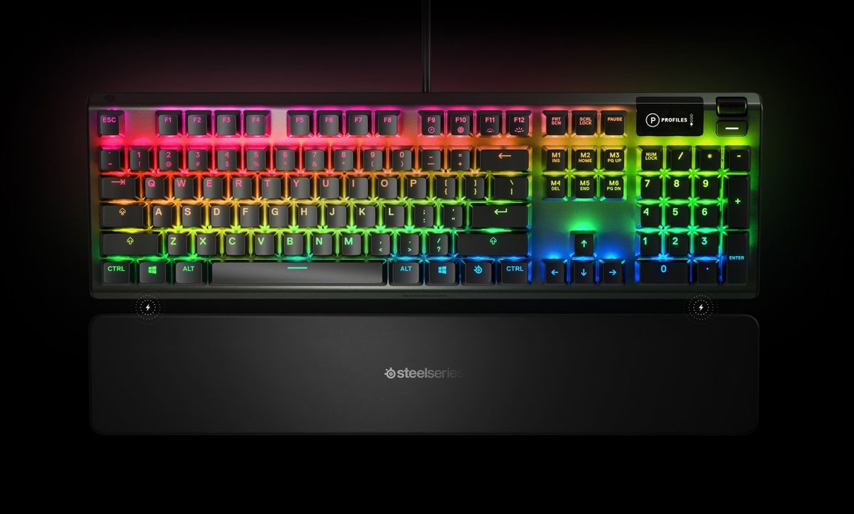 Steelseries APEX 5 Gaming Keyboard with magnetic wrist rest
